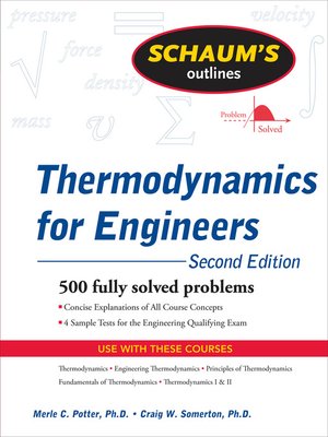 cover image of Schaum's Outline of Thermodynamics for Engineers,d